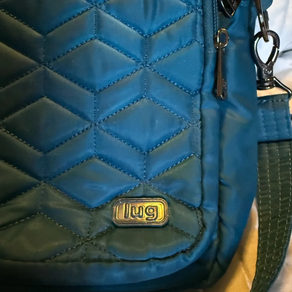 Lug Teal Quilted Navigator Crossbody Bag - Picture 9 of 10